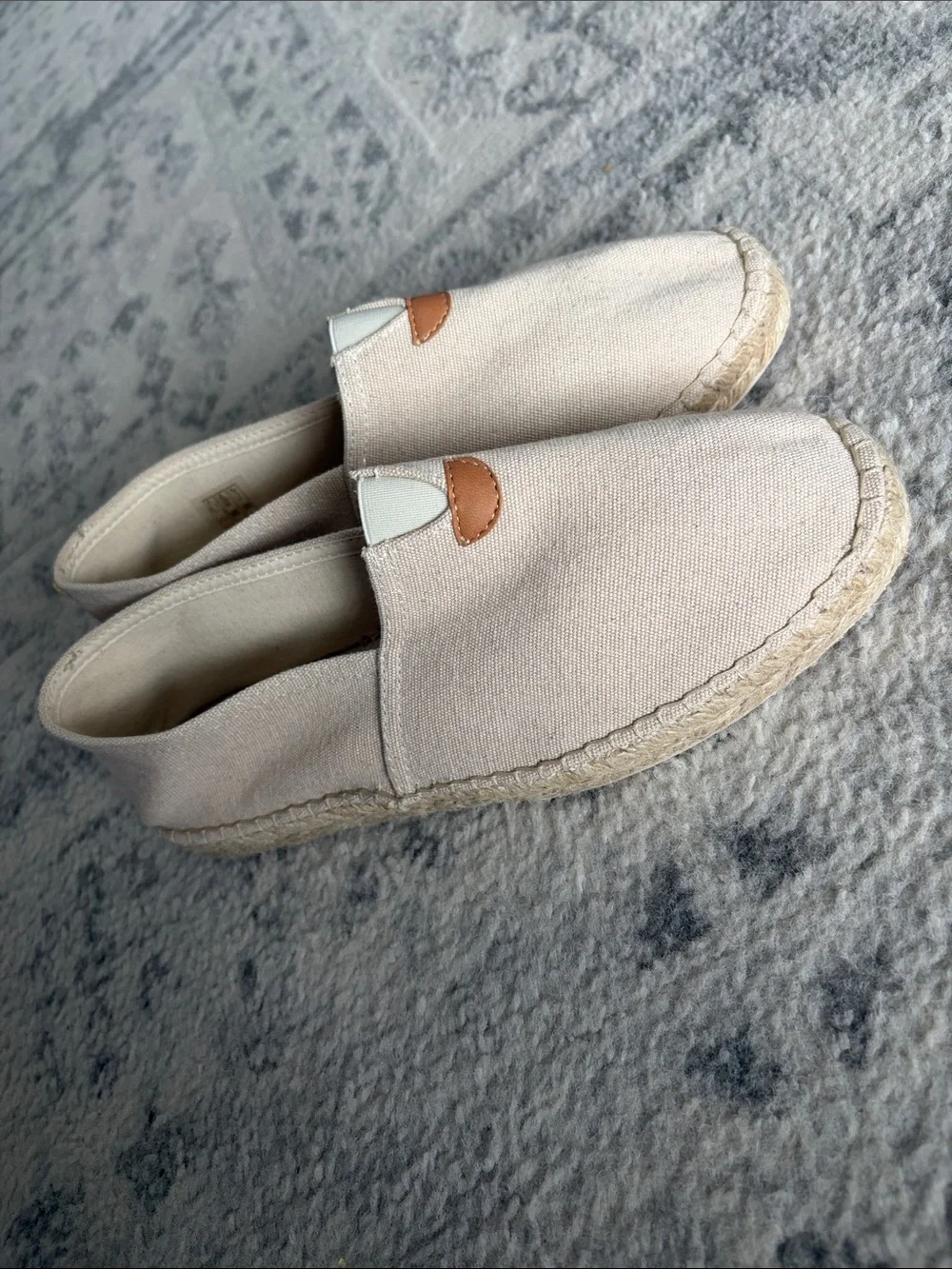 Toni Pons Blane Classic Cream Espadrille Slip-On Flats - Unisex Shoes